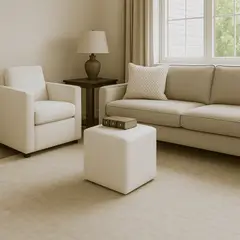 PUFF BOGOTA - Puff Cuadrado 40x40x42 Blanco