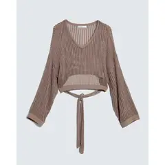 SEVEN SEVEN - Saco Para Mujer Cuello V Color Arena Marca #28330673