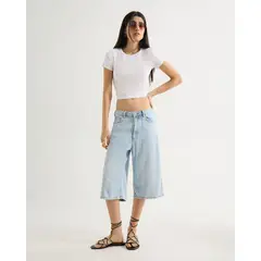 SEVEN SEVEN - Short Para Mujer Multiusos Plano Color Azul Marca #28191078