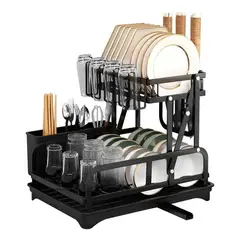 GENERICO - Organizador Y Escurridor Platos Loza Cubiertos Seca Platos
