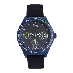YESS - Reloj Color Negro Bisel Azul Ref 1207G-04