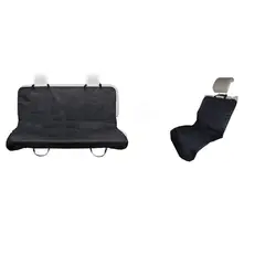 VELBROS - Combo 2 Forros Sillas Carro Perro Protector Auto Mascota - Negro - Universal
