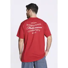 BELIFE - Camiseta Manga Corta Estampada Rojo Para Hombre en Poliéster