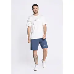 BELIFE - Bermuda Teñida Azul Para Hombre en Poliéster