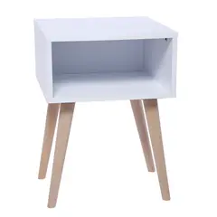 DKO DESIGN - Mesa De Noche Turku 44x40x40cm Blanca
