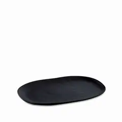AMBIENTE GOURMET - Bandeja oval negro mate 30cm