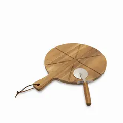 AMBIENTE GOURMET - Cortador y tabla para pizza setx2