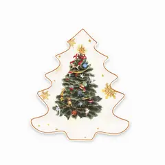 AMBIENTE GOURMET - Bandeja arbol noche buena snow 30x24cm