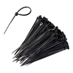 VCP - Amarre plástico Negro Abrazadera 2.5mm x 10cm Correas X100