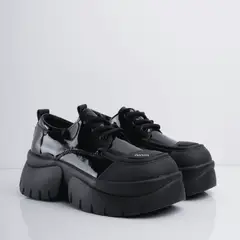 CALZADO ADRENALINA - Zapatos negros en charol con puntera mate anntte