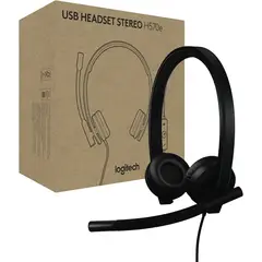 LOGITECH - Auriculares H570e USB con micrófono cancelación ruido