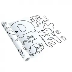 JUGANDO Y EDUCANDO - Rollo Gigante Para Colorear Diseño Animales Para Niños
