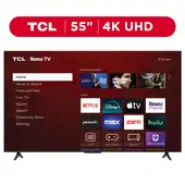 TCL - 55” Clase S4 55S451 4K UHD HDR Smart TV con Roku TV