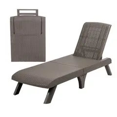 PLASTICOS MQ - Cama Asoleadora Tipo Ratan MQ 573 -Wengue.