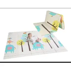 GENERICO - Tapete De Juego Plegable Gateo Bebé 200x180x1 Cms Doble Faz
