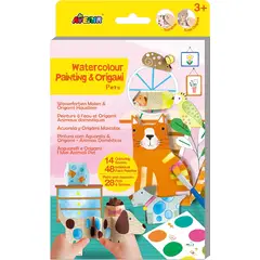 JUGANDO Y EDUCANDO - Set Creativo Acuarela Y Origami Animales Para Niños