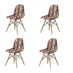 DKO DESIGN - Set X 4 Sillas Aimes 83x46x51cm Tapizadas En Colors