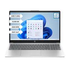 HP - PORTATIL - CORE I7 1355U - 24GB RAM - 512GB SSD- 15.6 FHD - MOD: 15-FD0006LA - COMPUTADOR
