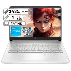 HP - PORTATIL INTEL CORE I3 1215U 24GB RAM 1TB SSD PANTALLA 14 HD