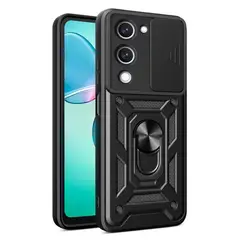 GENERICO - Funda Estuche Case Protector Slider Compatible Con Vivo Y04 4G Negro