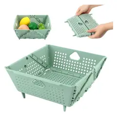 ZHOPI CO - Cesta De Almacenamiento Colador Plegable Multiusos