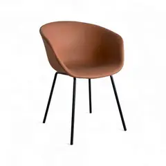 GENERICO - Taburete Misuri Diseño Escandinavo en Polipropileno y Metal MARRON
