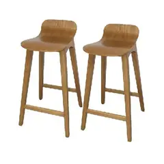 DKO DESIGN - Set x 2 und Silla Bar Madrid (79x43x45) color madera