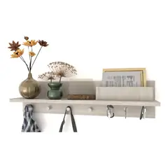 GENERICO - Perchero Repisa Llaves Magnético Imán Minimalista Color Chantilli