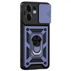 GENERICO - Funda Case Protector Cámara Slider Compatible Oppo Reno 13F Azul