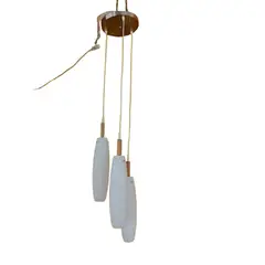 GENERICO - Lampara Techo Usa Deco Cristal Madera Y Acero