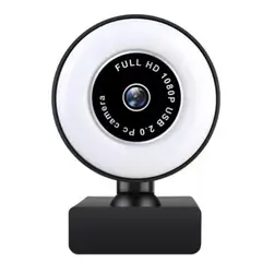 MYMOBILE - Camara Web Full Hd 1080p Aro De Luz Microfono 30fps