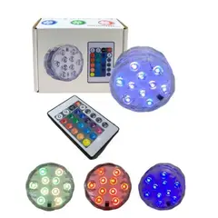 ZHOPI CO - Luz Led Rgb Sumergible Piscina Acuario Control Remoto