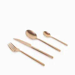 AMBIENTE GOURMET - Set de cubiertos alton copper 16 pcs
