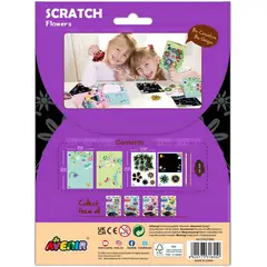 JUGANDO Y EDUCANDO - Juego Didáctico Tarjetas Floral Para Decorar Y Raspar Niños
