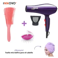 INNOVA - Secador Bopai 5500 + Cepillo Rizador + Cepillo Masajeador + Obsequio