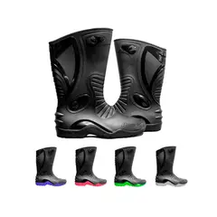 GENERICO - BOTAS IMPERMEABLES PARA MOTO PVC COLOR GRIS TALLA 40