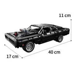 GENERICO - SET PARA CONSTRUCCION DODGE CHARGER 1077 PIEZAS ESCALA 1:8