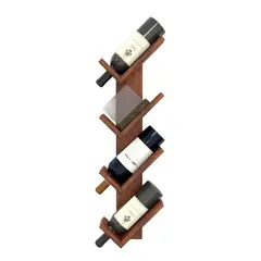 GENERICO - Repisa Vineras Flotante Decoración Minimalista Vinos Bar Color Cedro