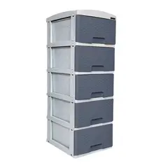 COLPLAST - Practimueble 5 Cajones Rattan 773 - Gris