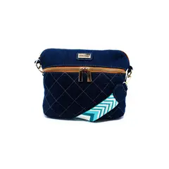 MACOLY - Bolso Manos Libres M406 Jean x reata oro