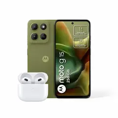 MOTOROLA - Celular G15 4GB 256GB Verde con Audifonos Inalambricos