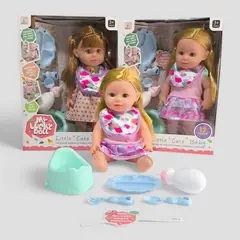 GENERICO - Muñeca con sonidos Toma tetero hace pipi Juguete