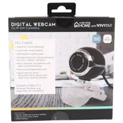 VIVITAR - Camara Web VWC101 360º Microsoft y Mac USB 3.5 mm Negro