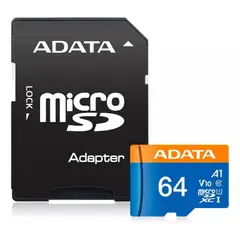 ADATA - Memoria Micro SD 64GB A1 Adaptador SD