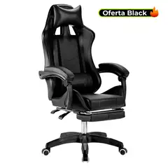 DEALIO - Silla Gamer Escritorio Oficina Ergonomica Reclinable Pc 145° Negro