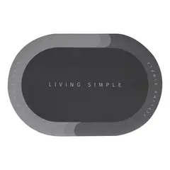 GENERICO - Alfombra Para Baño Absorbente Y Antideslizante Living Simple