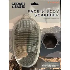 GENERICO - SCRUBBER PARA CARA Y CUERPO CEDAR & SAGE 2 PIEZAS HOMBRE.---