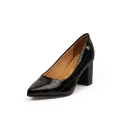 VIZZANO - TACON MEDIO VERNIZ CROCO NEGRO