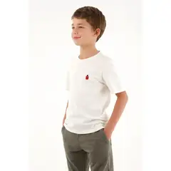 TENNIS - Camiseta con bordado localizado crudo para niño