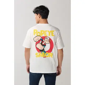 KOAJ - Camiseta manga corta con estampado de Popeye. Hombre